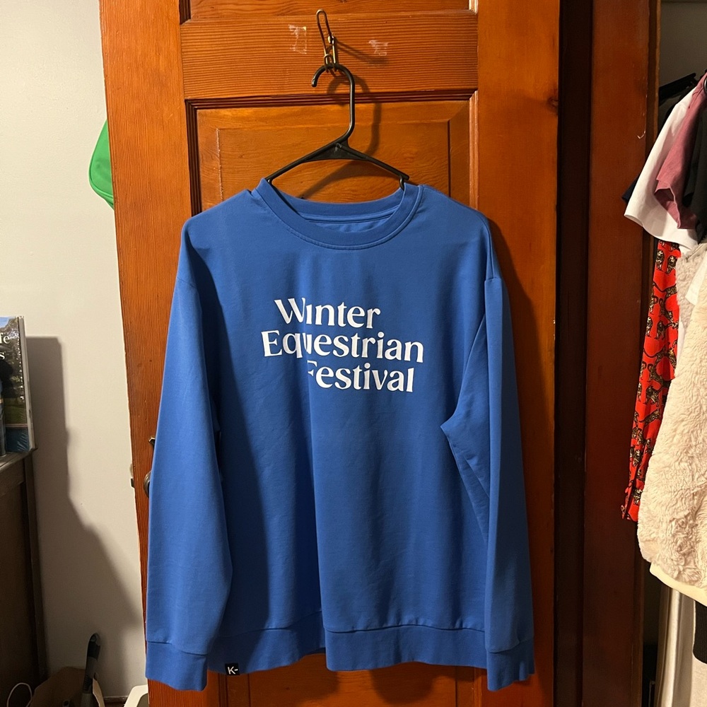 Winter Equestrian Festival Blue long sleeve t-shirt